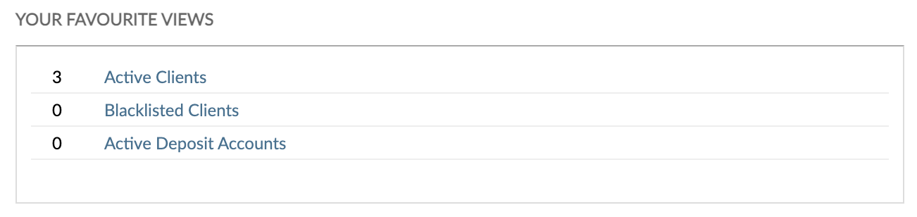 Example of your favourite views widget